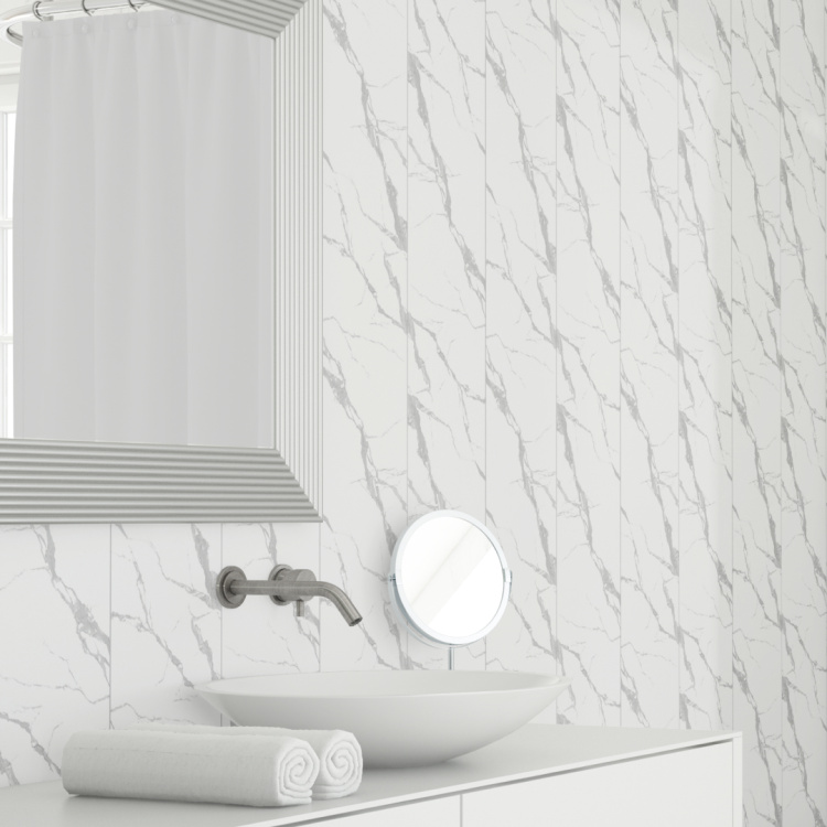 Панель ПВХ Мрамор Крестолла 671 2,6*0,25 Stella Slim 5мм Light (15)