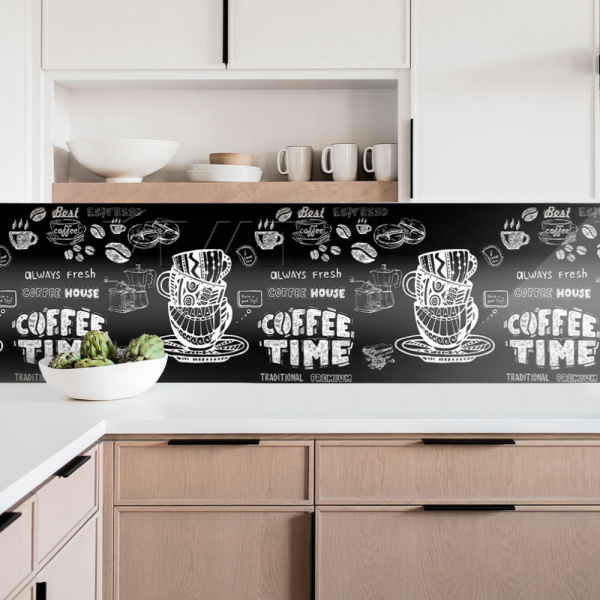 Кухонный фартук АБС Stella Light Кофе time 600*3000*0,75мм