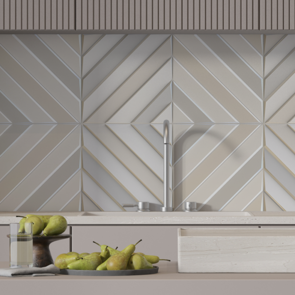 Панель ПВХ 0,3 мозайка на клеевой основе Плитка Ваниль (10шт)