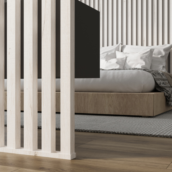 Интерьерная рейка МДФ STELLA Бриона Дуб Санремо Белый 16*40*2700 (уп.8 шт.)