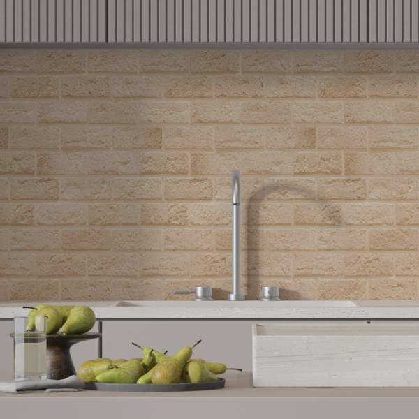 Кухонный фартук АБС Кирпич крем-брюле (600*3000*1,5мм) Stella