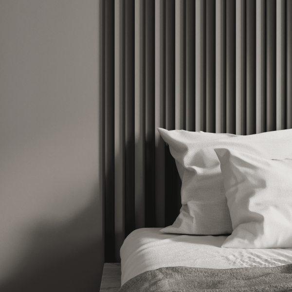 2К Интерьерная Рейка МДФ STELLA Планкен Рекесс De Luxe Black Lead 19*50*2700 (уп.4 шт.)