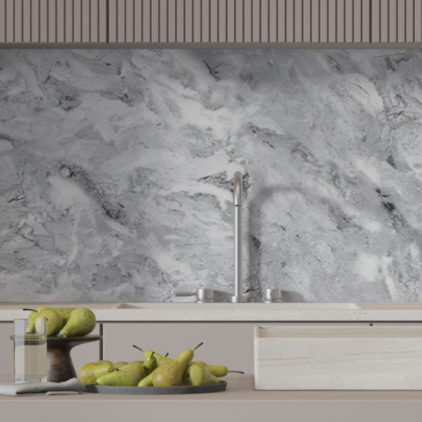 Кухонный фартук АБС Stella Light Сантьяго серый 600*3000*0,75мм (1 шт.)