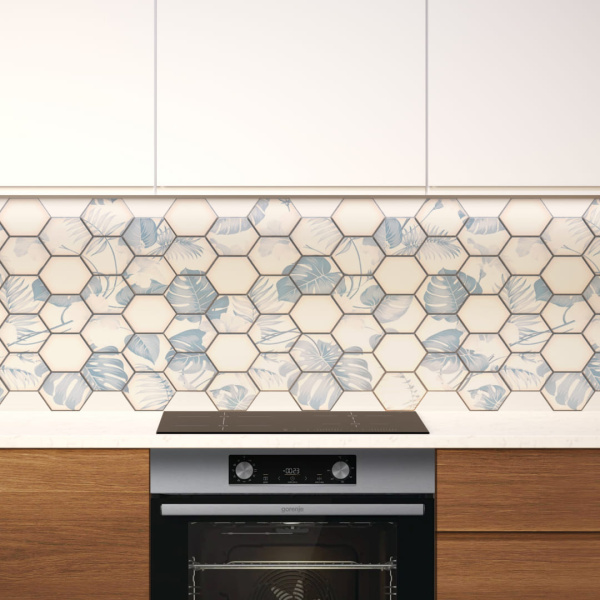 Панель ПВХ 0,3 соты «Голубая монстера» Stella 