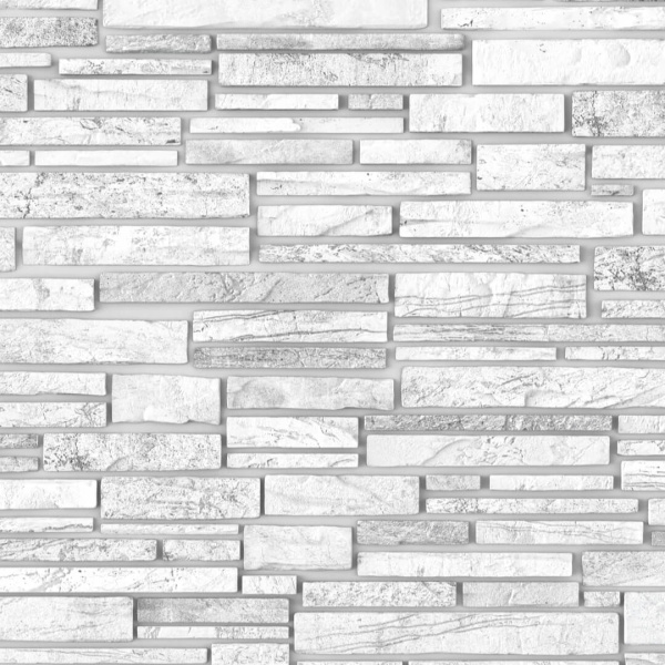 Панель ПВХ 0,4 камень Пластушка черно-белая 