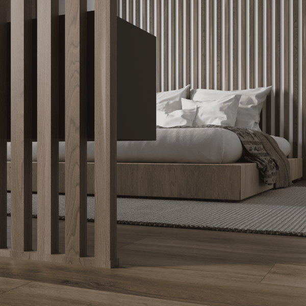 2К Интерьерная рейка МДФ Stella Бриона Light Орех Бразильский 16*40*2700 (уп.8шт.)