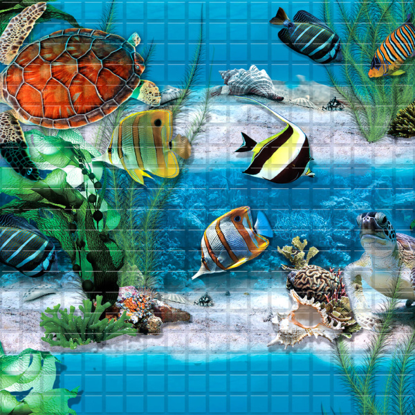 Панель ПВХ 0,3 мозаика «Подводный мир» STELLA 