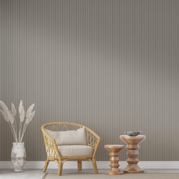 2К Панель Стеновая Реечная МДФ Stella Wave De Luxe Sandgrau 2700x119x16 (4шт.упак.)