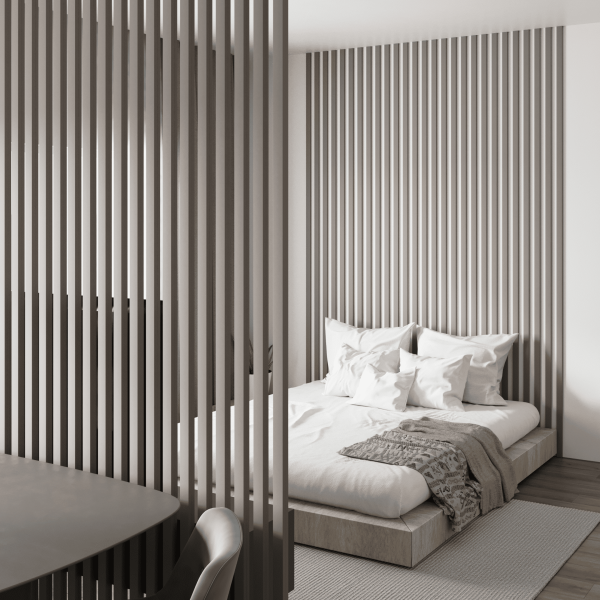 Интерьерная Рейка МДФ STELLA Планкен De Luxe Sandgrau 16*60*2700 (уп.6 шт.)