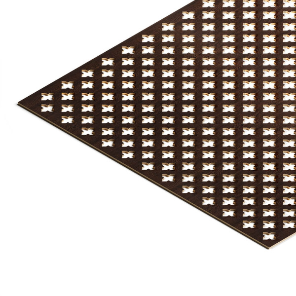 Панель декоративная перфорированная без рамки 1112х512 мм Готико венге STELLA  (2шт)