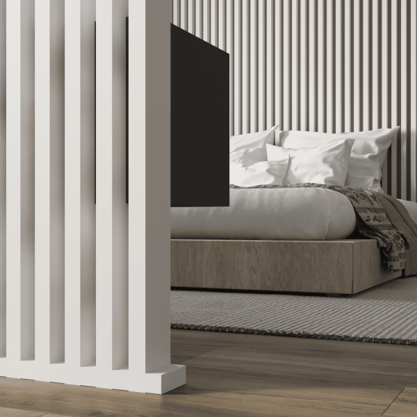 2К Интерьерная рейка МДФ Stella Ривьера Standard Белый 40*30*2700 (уп.4 шт.)