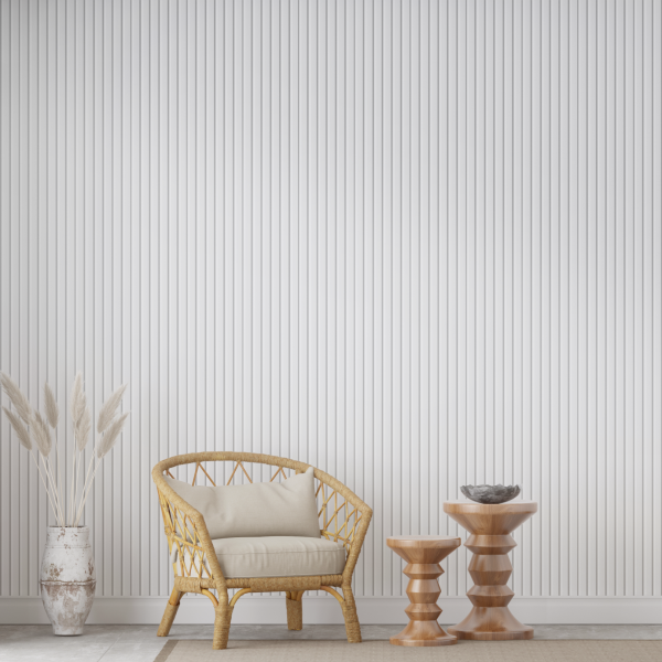 Панель Стеновая Реечная МДФ Stella Beats Standart Белый 2700x119x16 (4шт.упак.)