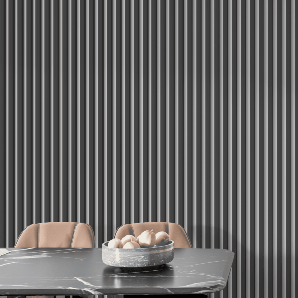 Рейка Интерьерная МДФ Stella Модель 12 De Luxe Black Lead 2800х27х12 (упак.15шт.)