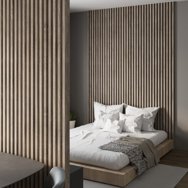 2К Интерьерная рейка МДФ Stella Ривьера Standard Дуб Винтаж 40*30*2700 (уп.4 шт.)