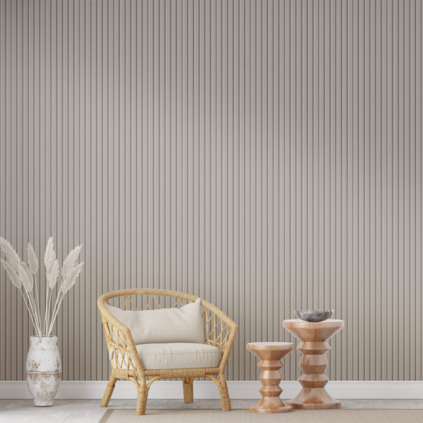 Панель Стеновая Реечная МДФ Stella Beats De Luxe Sandgrau 2700x119x16 (4шт.упак.)