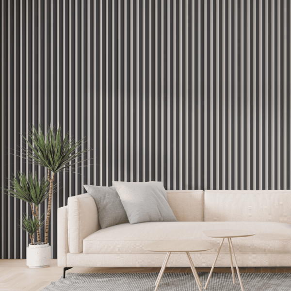 Рейка Интерьерная МДФ Stella Модель 12 De Luxe Black Lead 2800х27х12 (упак.15шт.)