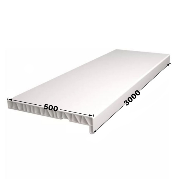 Подоконник ПВХ /белый/ 500х3000