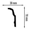 Плинтус потолочный Плинтэкс J 30/70 (85 шт)