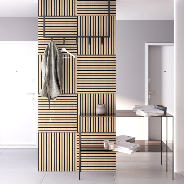 Панель Стеновая Акустическая Stella Comfort Light Дуб Снежный 600х600х9 (уп.1шт.)