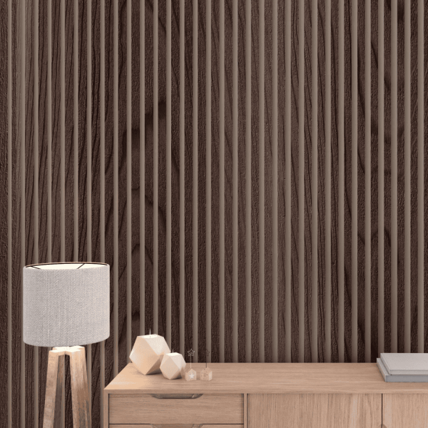 Рейка Интерьерная МДФ Stella Модель 12 Light Орех Бразильский 2800х27х12 (упак.15шт.)