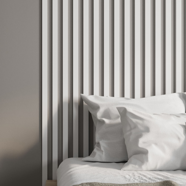 2К Интерьерная рейка МДФ Stella Бриона Standard Белый 16*40*2700 (уп.8шт.)