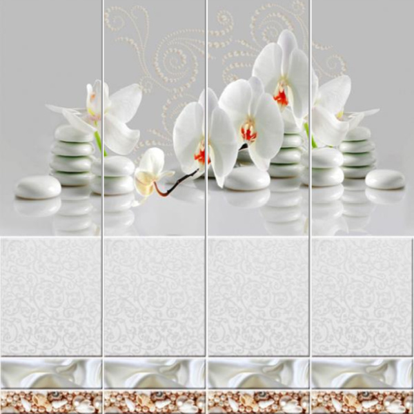 Панель пласт. "Новита" Орхидея белая (Узор) 2,7*0,25 