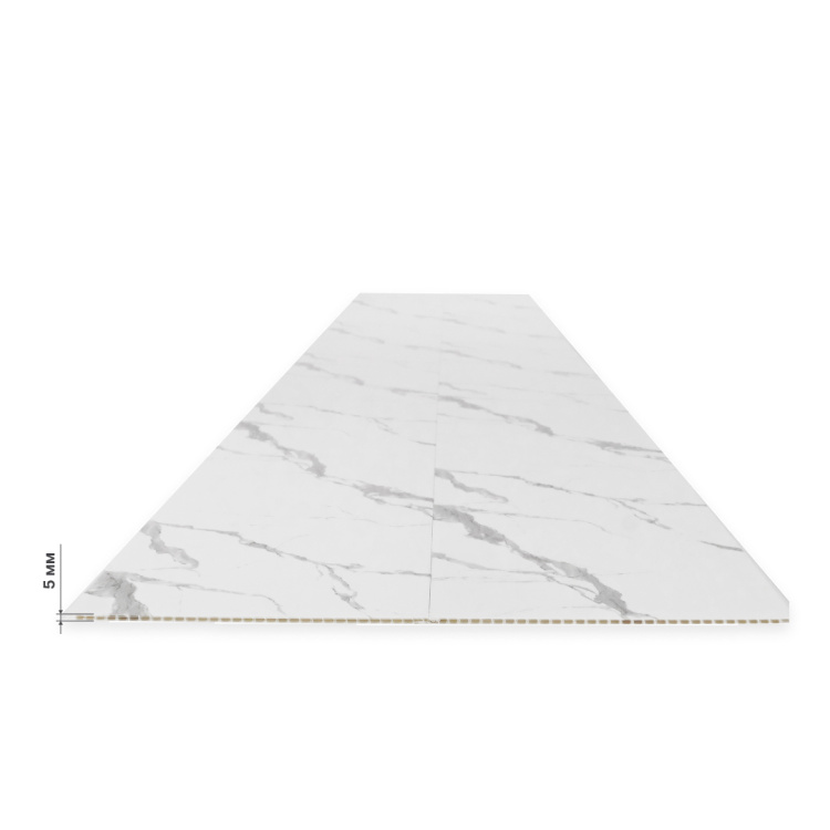 Панель ПВХ Мрамор Крестолла 671 2,6*0,25 Stella Slim 5мм Light (15)