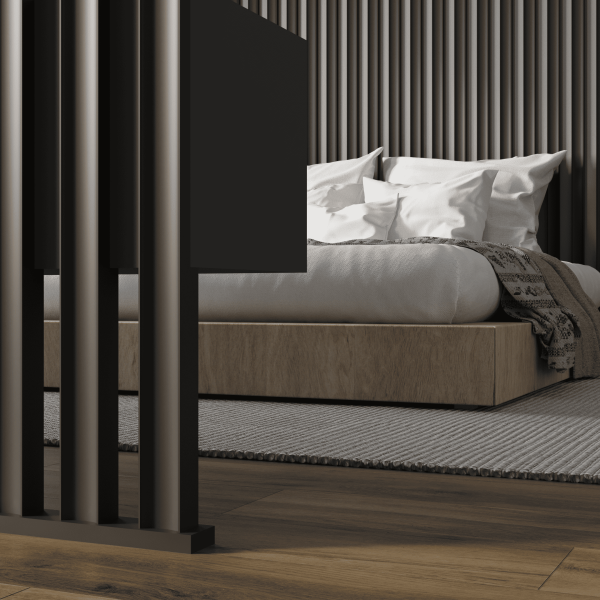 2К Интерьерная Рейка МДФ STELLA Планкен Рекесс De Luxe Black Lead 19*50*2700 (уп.4 шт.)