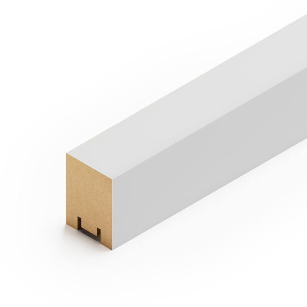 Интерьерная рейка МДФ STELLA Ривьера Белый 40*30*2700 (уп.4 шт.)