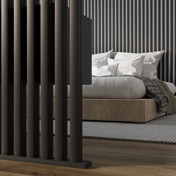 Интерьерная рейка МДФ STELLA Милана Black Edition 20*30*2700 (уп.8 шт.)