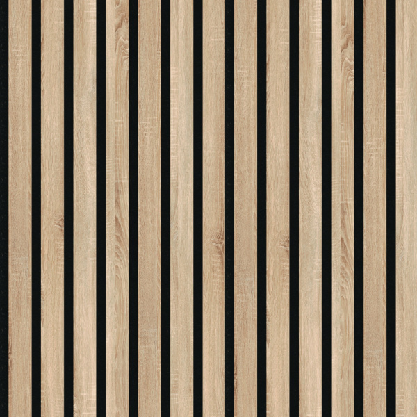 2К Панель Стеновая Акустическая Stella Comfort Standart Дуб Сонома 2780х600х9 (уп.1шт.)