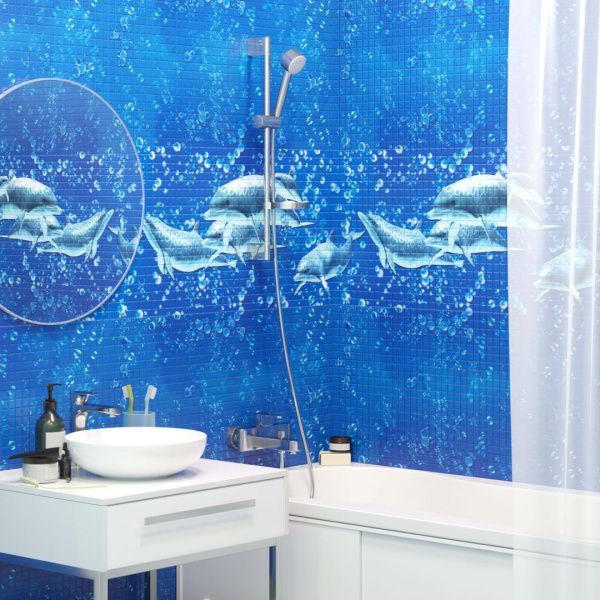 Панель ПВХ 0,3 мозаика «Дельфины» STELLA 