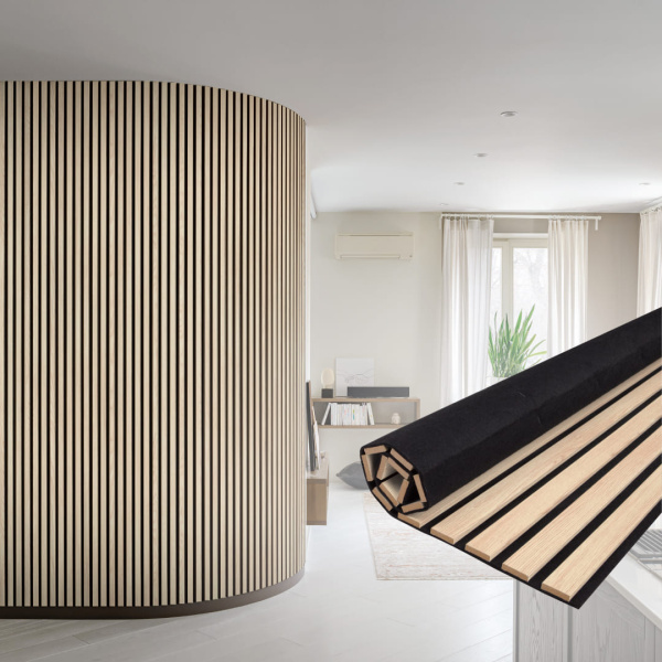 Панель Стеновая Акустическая Stella Comfort Light Дуб Снежный 2780х600х9 (уп.1шт.)