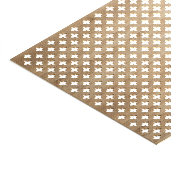 Панель декоративная перфорированная без рамки 1112х512 мм Готико дуб сонома STELLA (2шт)