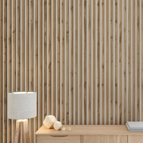 Рейка Интерьерная МДФ Stella Модель 12 Light Пекан 2800х27х12 (упак.15шт.)