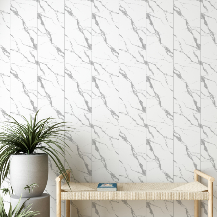 Панель ПВХ Мрамор Крестолла 671 2,6*0,25 Stella Slim 5мм Light (15)