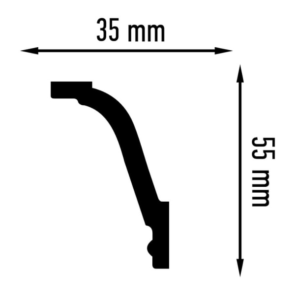 Плинтус потолочный Плинтэкс IC 35/55 SC (93 шт)