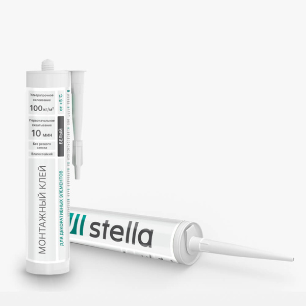 Монтажный клей универсальный Stella белый 100 кг на м.кв (12 шт. в упак) 