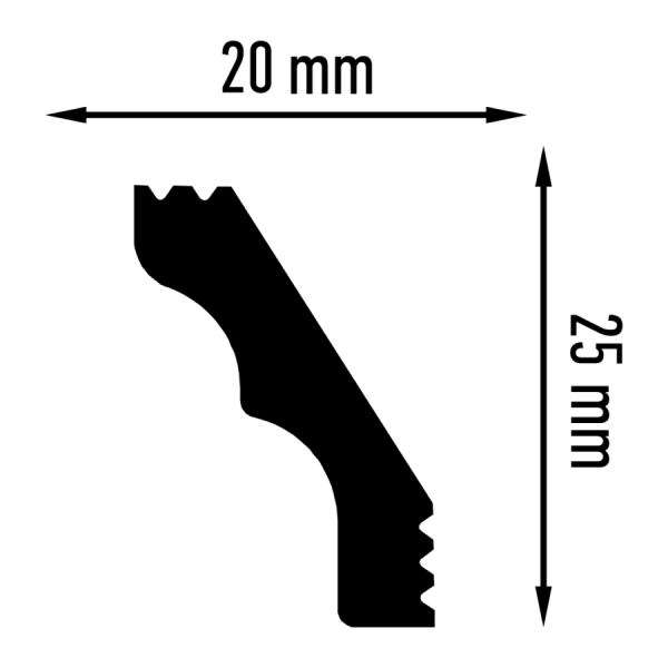 Плинтус потолочный Плинтэкс B 20/25 (170 шт)