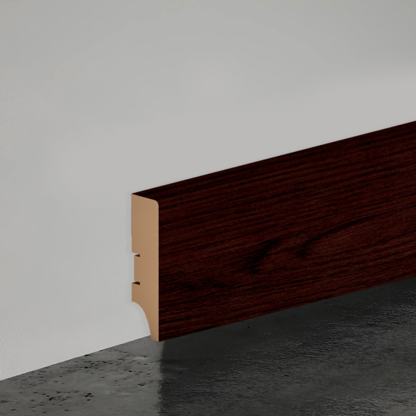 2К Напольный плинтус МДФ STELLA 60 2000х60х16 Венге (20шт в упак) 