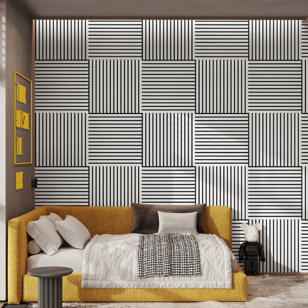 2К Панель Стеновая Акустическая Stella Comfort Standart Белый 600х600х9 (уп.1шт.)