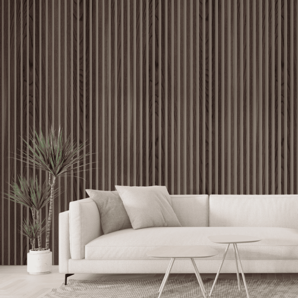 Рейка Интерьерная МДФ Stella Модель 12 Light Орех Бразильский 2800х27х12 (упак.15шт.)