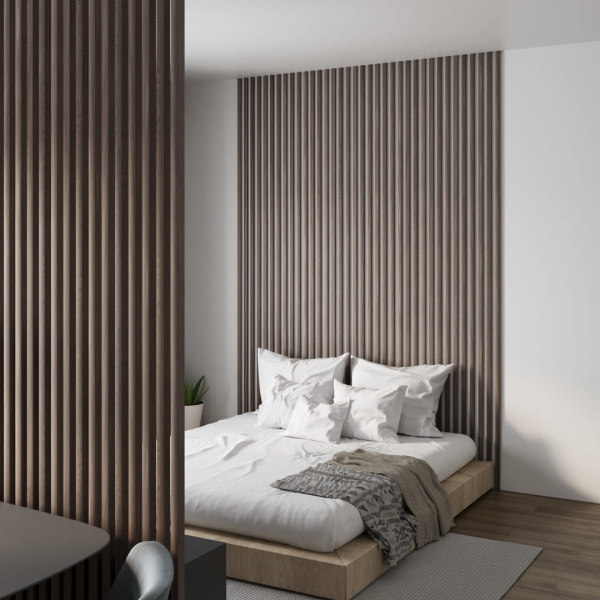 2К Интерьерная рейка МДФ Stella Милана Light Орех Бразильский 20*30*2700 (уп.8шт.)