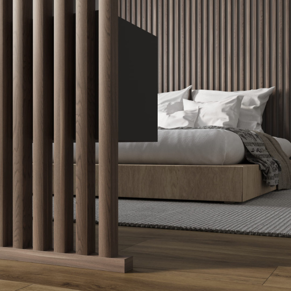 2К Интерьерная рейка МДФ Stella Милана Light Орех Бразильский 20*30*2700 (уп.8шт.)