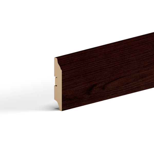 2К Напольный плинтус МДФ STELLA 82 2000х82х16 Венге (16шт в упак)