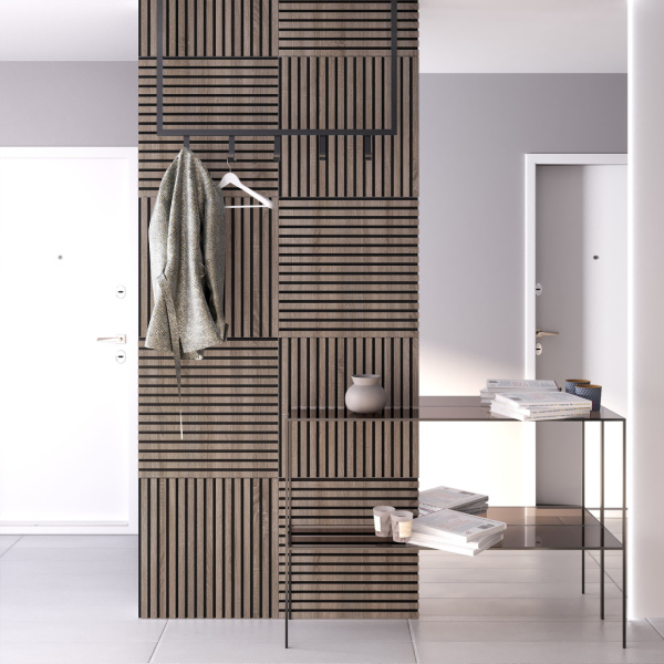 2К Панель Стеновая Акустическая Stella Comfort Standart Дуб Винтаж 600х600х9 (уп.1шт.)