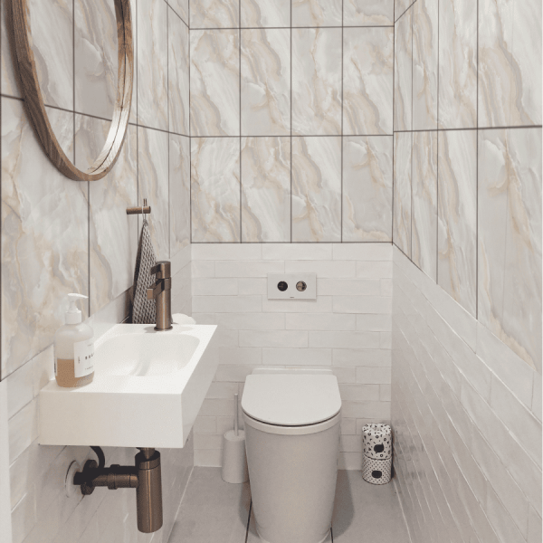 Панель SPC глянец Stella Kerama Плайя бежевый 560*280*2,5мм (8 шт в упак)