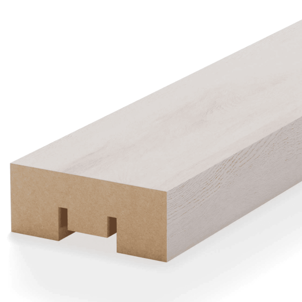 2К Интерьерная рейка МДФ Stella Бриона Light Ясень Айвори 16*40*2700 (уп.8шт.)