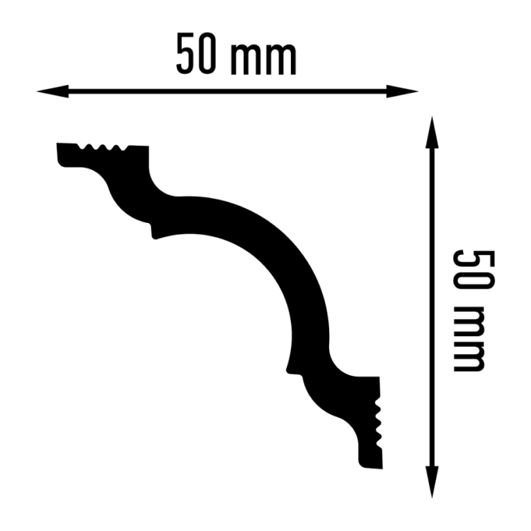 Плинтус потолочный Плинтэкс I 50/50 (60 шт)