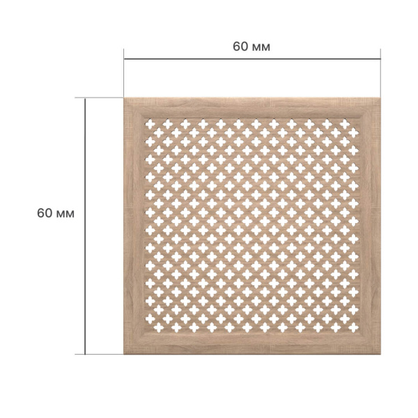Экран для радиатора 60х60 см Готико дуб винтаж STELLA